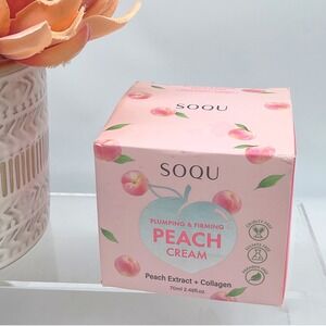 SOQU‎ Peach Cream Plumping Firming Peach Extract Collagen 70ml 2.48oz New